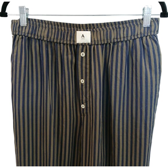Anthropologie The Wren Boxer Trousers Striped Pull On Pants Size Large - Picture 3 of 12